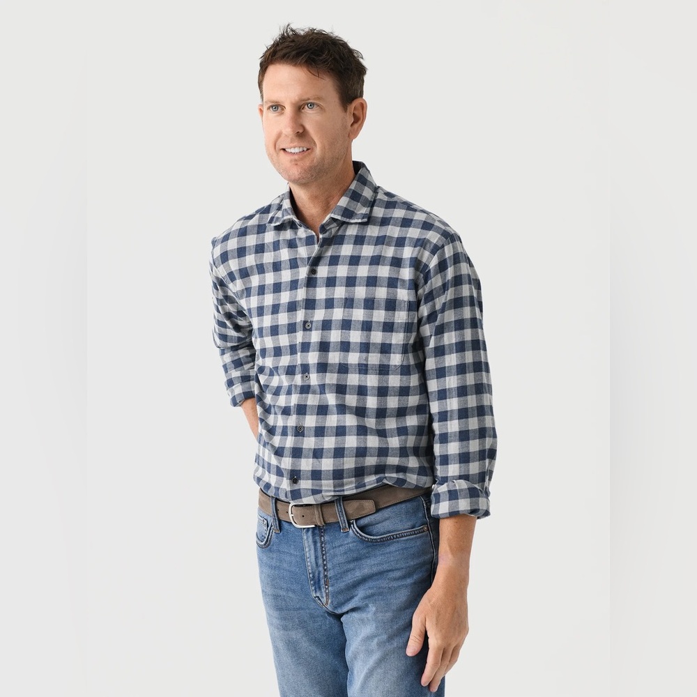 Men’s Peter Millar Crown Delta Cotton Sport Shirt Size Medium